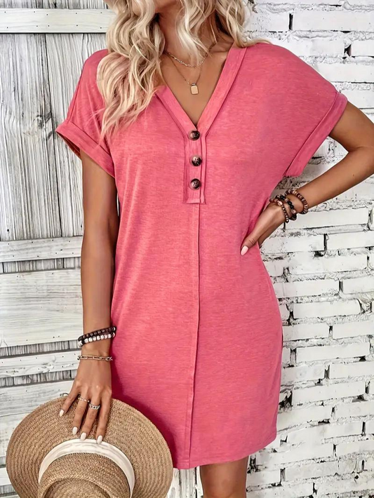 Vestido Ligero con Escote en V para Días Soleados