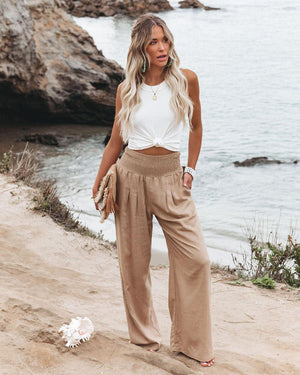 Pantalón Palazzo Fluido de Cintura Smock