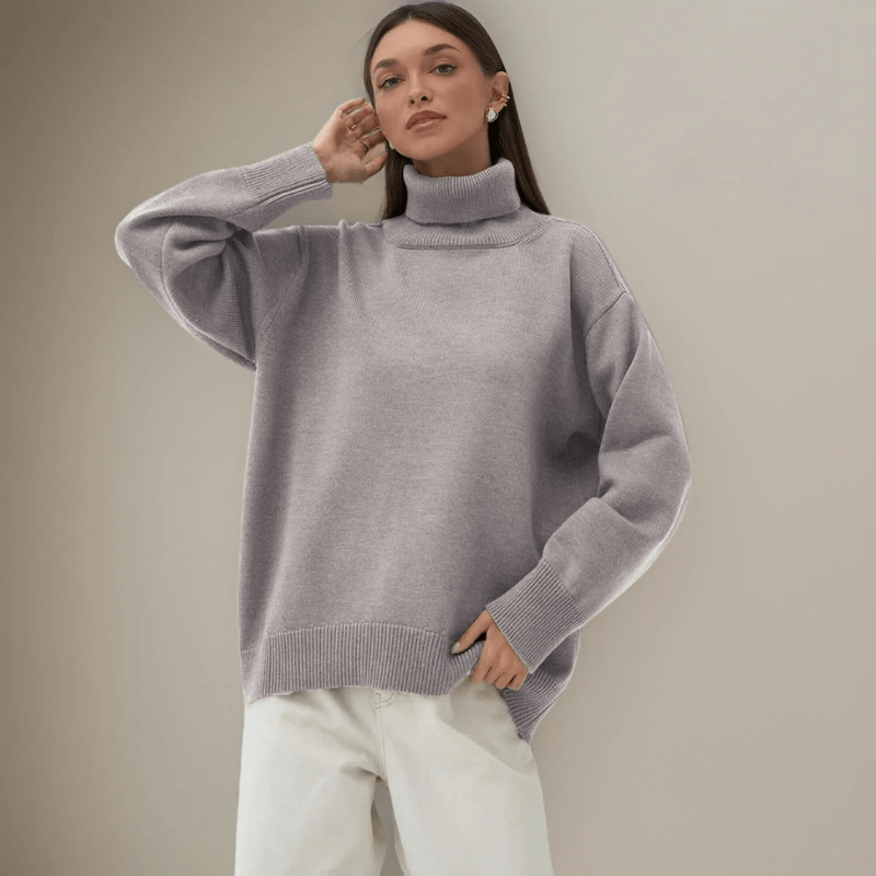 Suéter Oversized con Cuello Alto