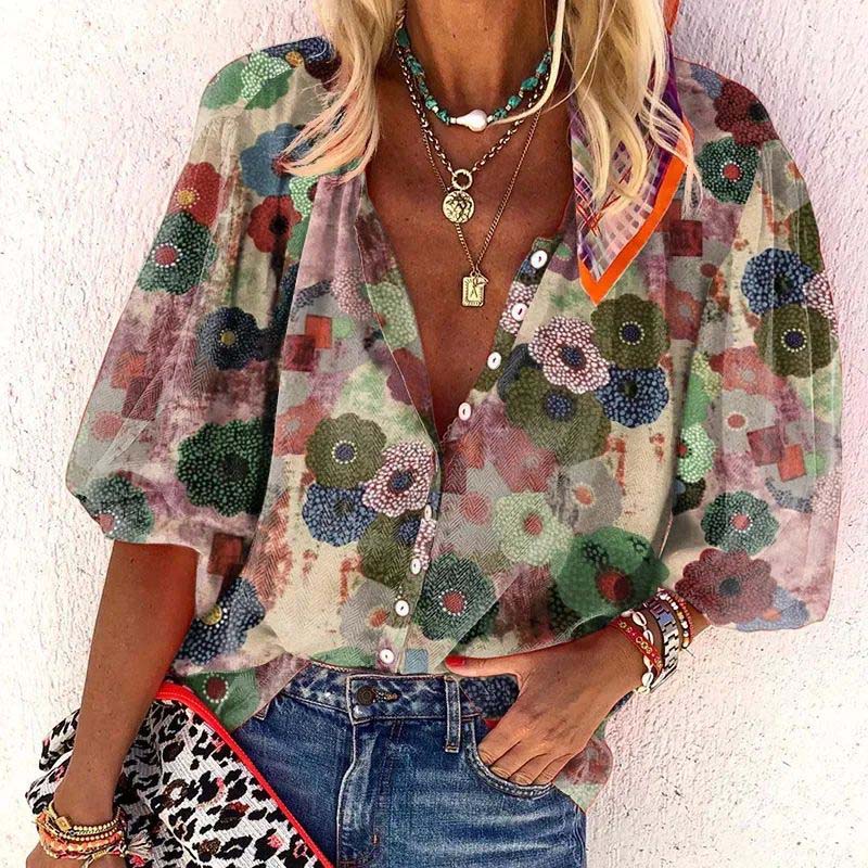 Blusa Floral Mujer – Abotonada, Manga Larga, Estampado Exclusivo, Elegante, Vela Official-83308-dde61c49-4233-4f3a-9d7a-7c7408dfabd6