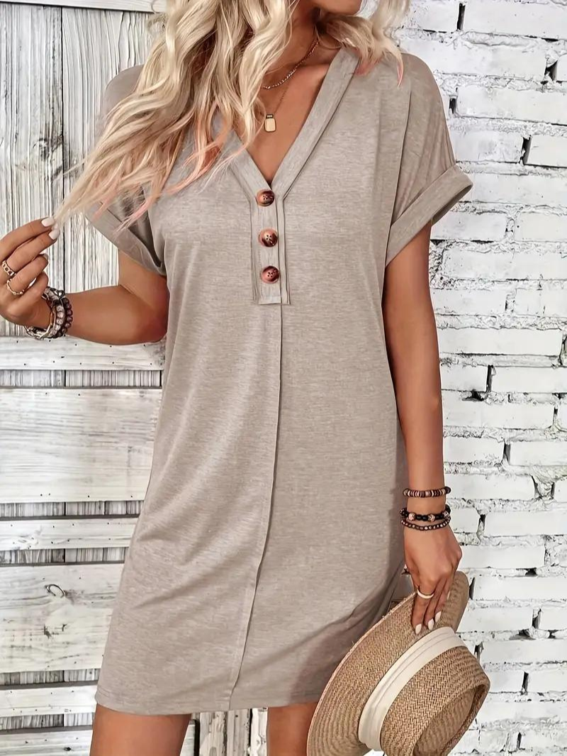 Vestido Ligero con Escote en V para Días Soleados