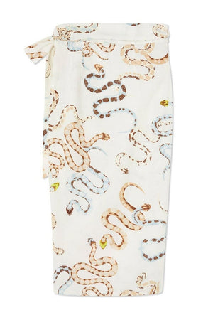 Vestido Midi Estampado Serpiente Chic