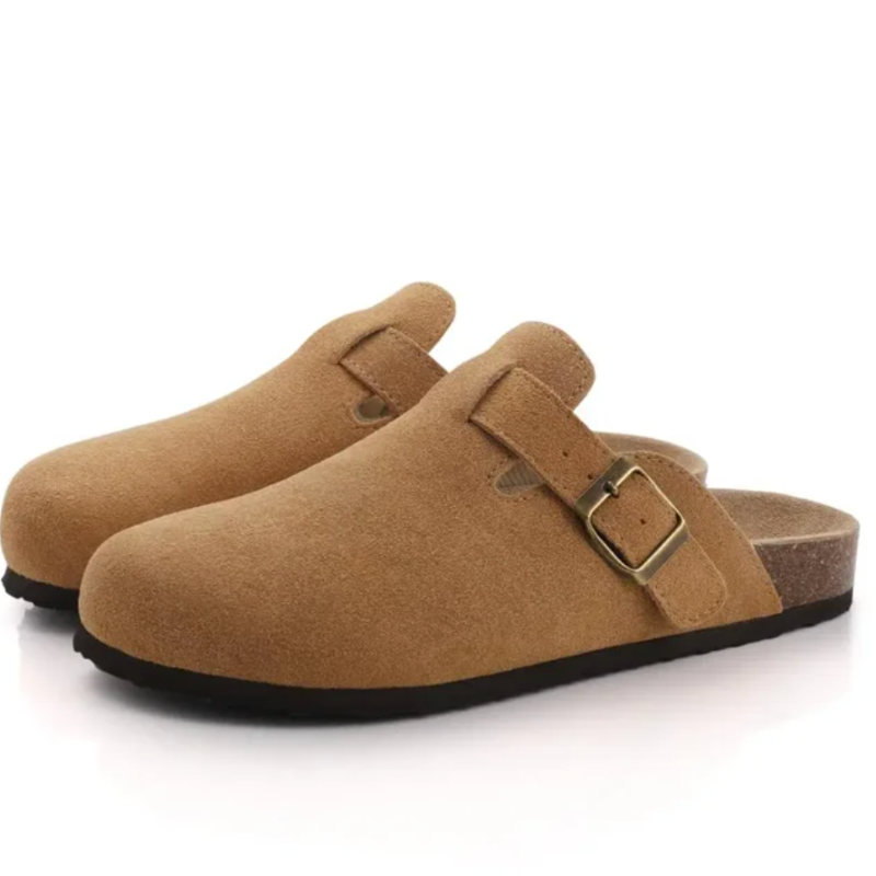 Mujer Zapatillas Destalonadas Ante Suela Corcho Hebilla Ajustable-82019-e35698c5-895d-4fcf-aea6-b8f93ca7cad4