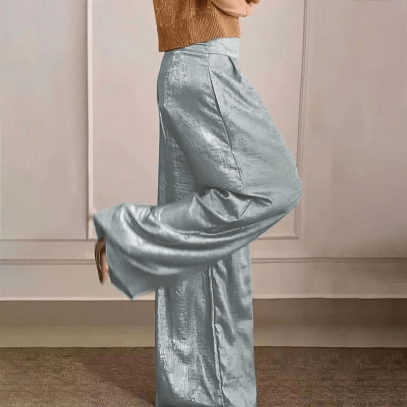 Pantalones Elegantes de Pierna Ancha