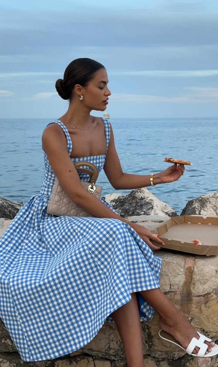 Vestido Gingham Mujer Escote Cuadrado Detalle Botones Estilo Clásico-83592-ea9e86b3-e3c6-4d22-9270-930beabc83f6