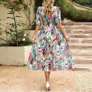 Vestido Midi Estampado: Un Toque de Sol en tu Armario