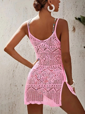 Vestido Mini Crochet Mujer – Punto Abierto con Abertura, Tirantes-82580-ef9da4dc-6c03-49a8-b9f7-6ffcd3403ae9