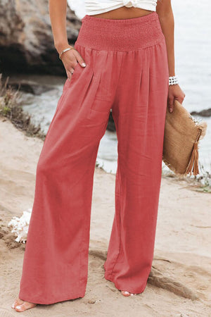 Pantalón Palazzo Fluido de Cintura Smock