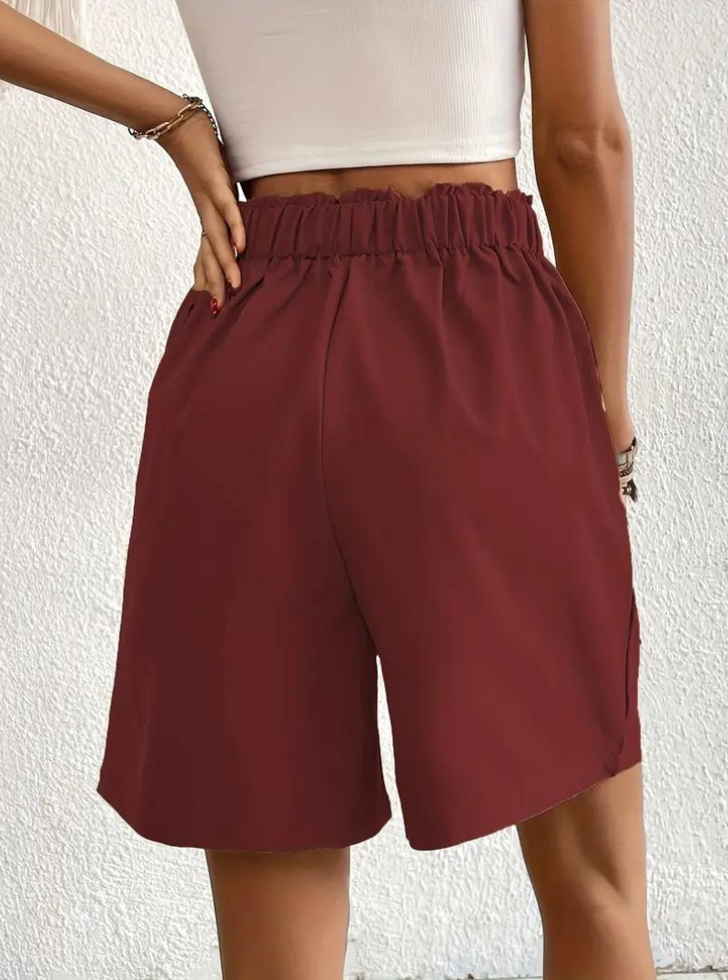 Shorts de Mujer de Tiro Alto Plisados-82558-f3208b69-f2e8-4656-a01b-409a577b9575