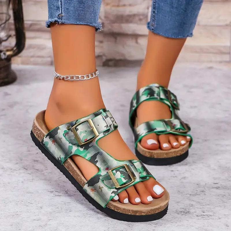 Sandalias con Hebilla Ajustable y Plataforma