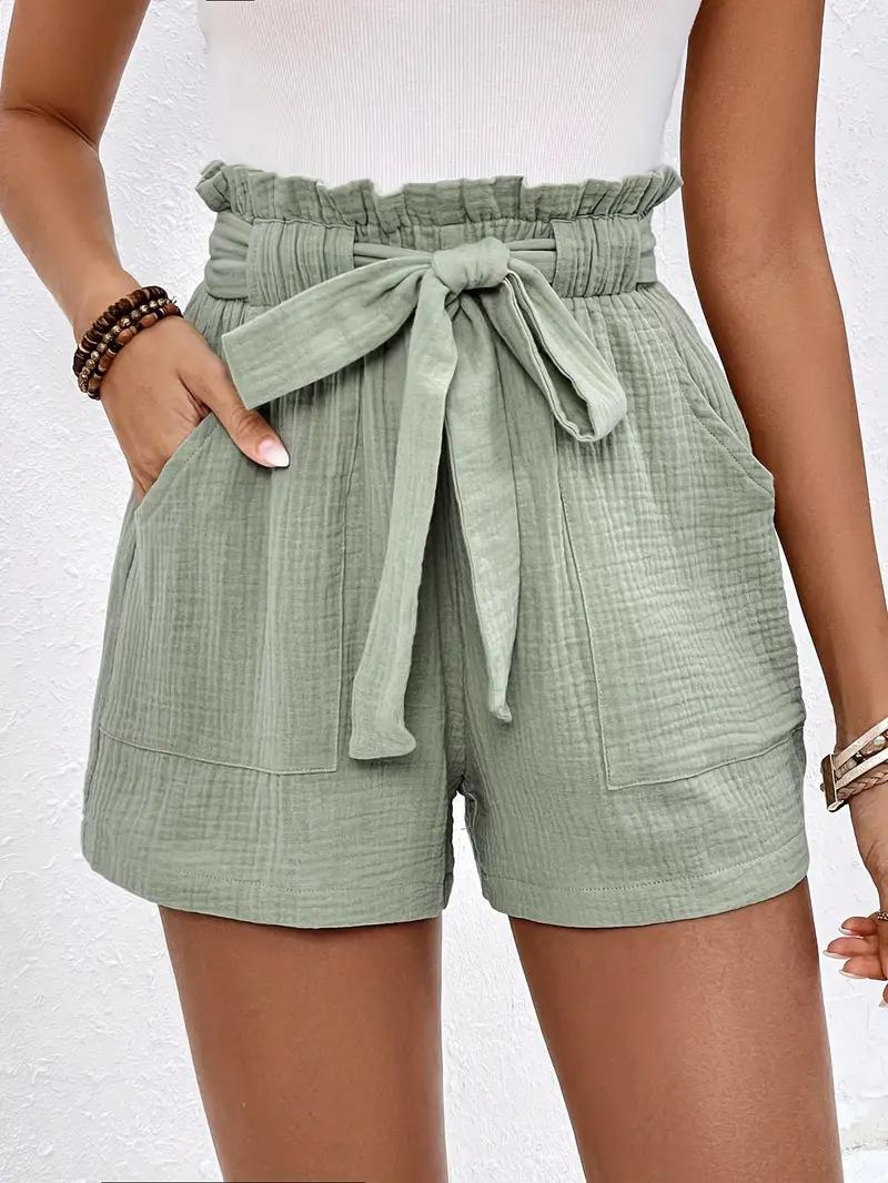 Shorts de Cintura Alta con Cinturón