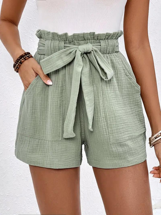 Shorts de Cintura Alta con Cinturón
