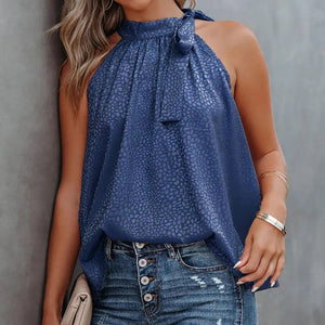 Top Halter con Detalle de Lazo Texturizado