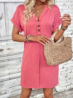Vestido Ligero con Escote en V para Días Soleados