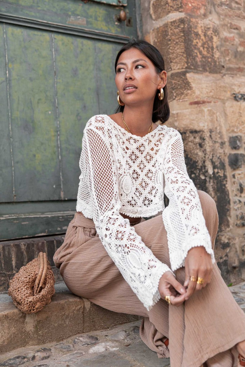 Vela Official Vestido Largo Crochet Blanco Mujer – Mangas Largas, Estilo Bohemio, Tallas S-XL-76533-ff291a76-ea96-4eb5-8019-968076f0ad8b
